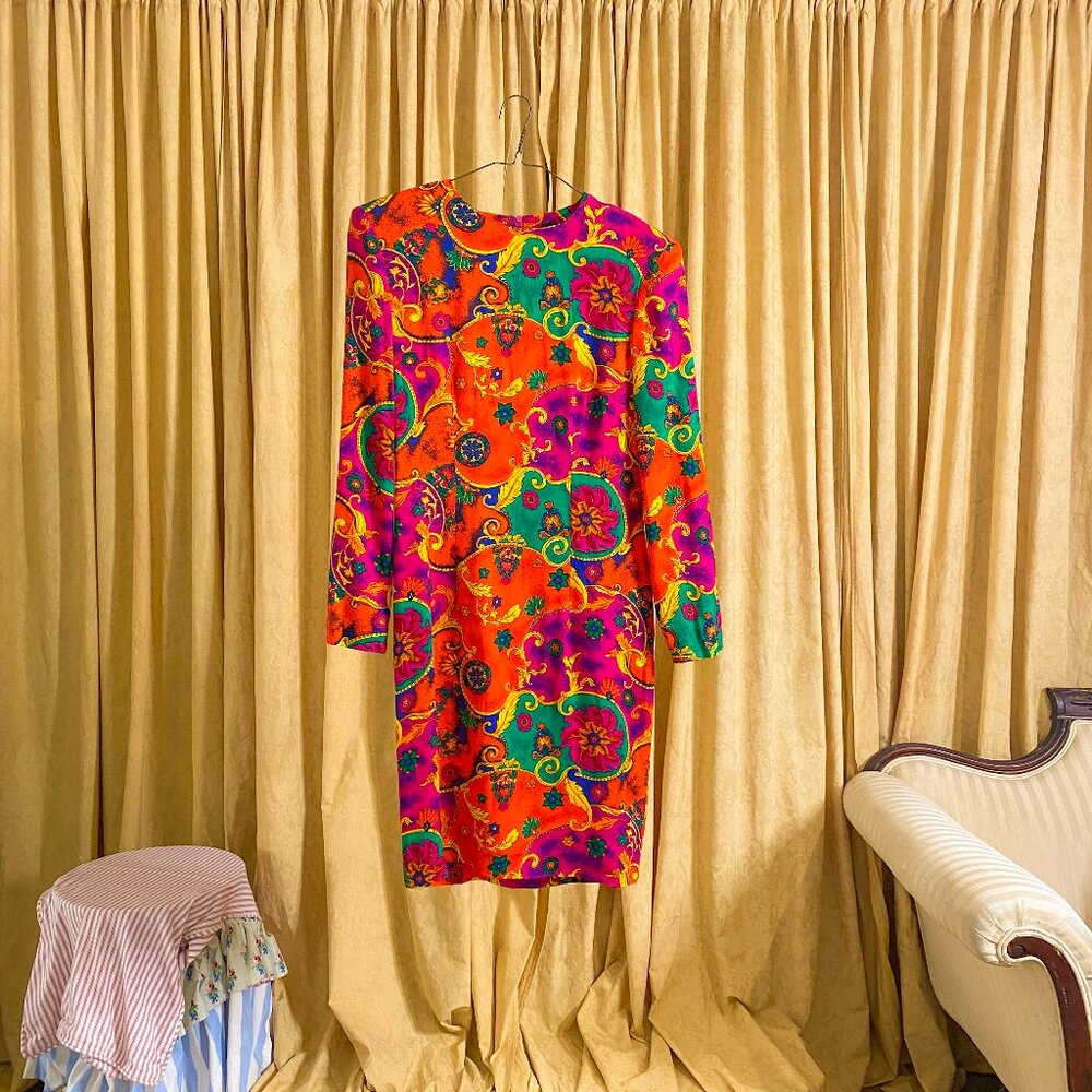 Vintage paisley baroque dress